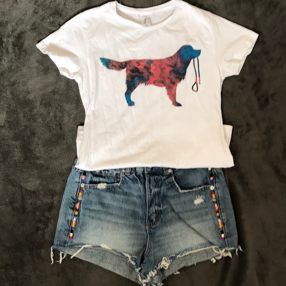 Tops - White dog shirt